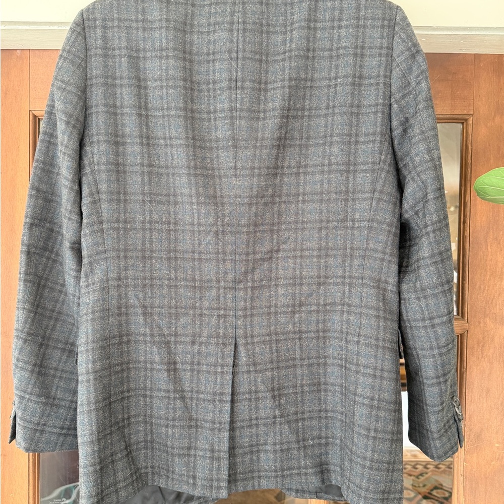 Theory Charcoal Checkered Blazer - Picture 2 of 3